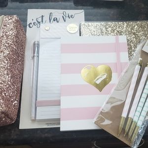 Rose Gold stationary/notebook set